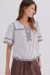 Hoss Intropia Cecile. Blusa flu&iacute;da Azul