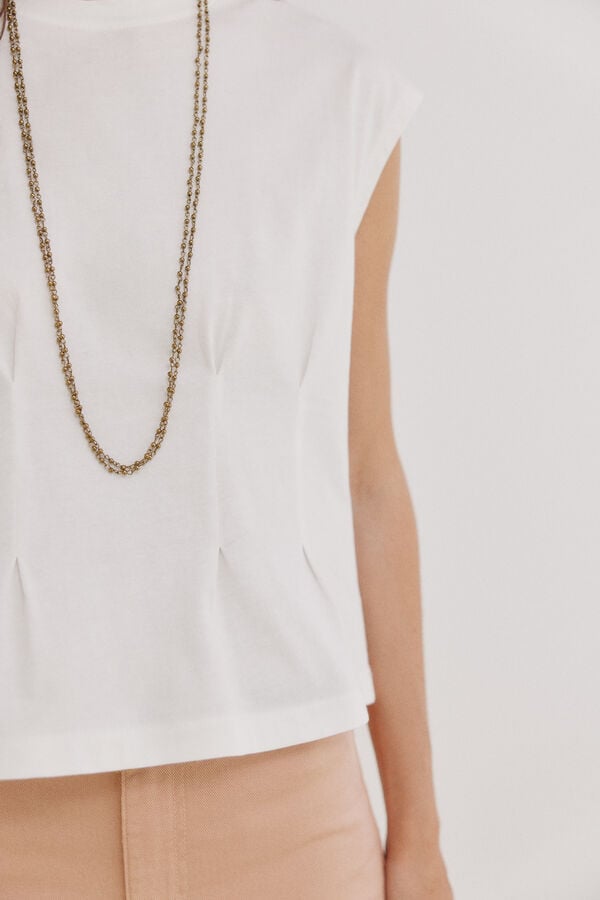 Hoss Intropia Margot. T-shirt cintada Ecru