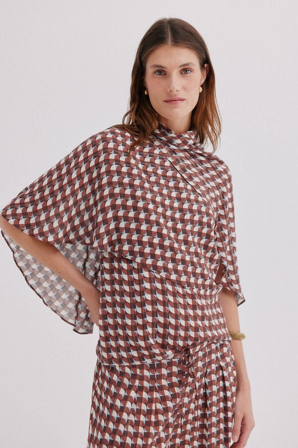 Hoss Intropia Blusa estampada Clavel Multicolorido