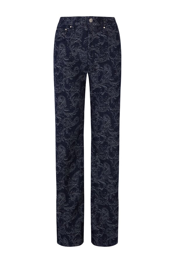 Hoss Intropia Brenda. Vaqueros jacquard Azul marino