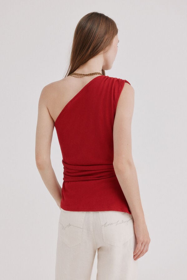 Hoss Intropia Marilo.Top assim&eacute;trico Vermelho