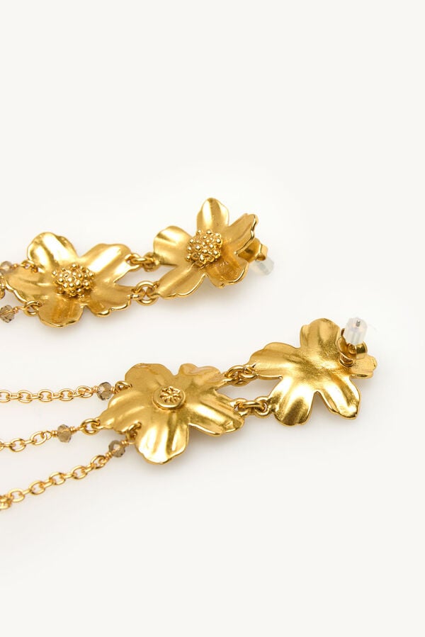 Hoss Intropia Leila. Pendientes Flor Dorado