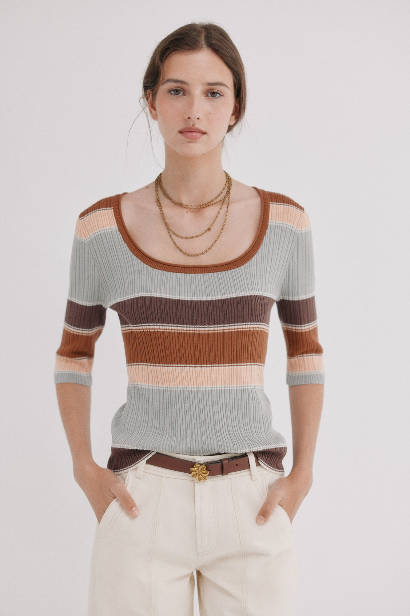 Hoss Intropia India. Top de rayas