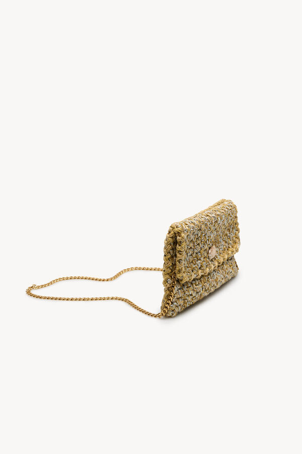 Hoss Intropia Numa. Bolso trenzado de tejido Dorado
