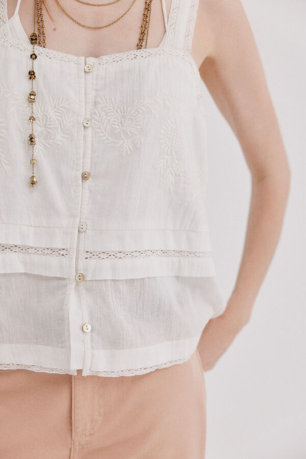 Hoss Intropia Camisa fluida Camelia Branco