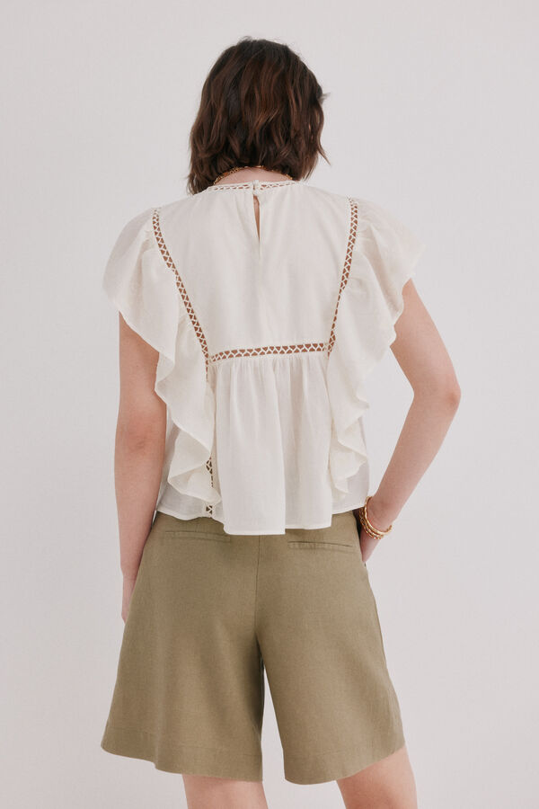 Hoss Intropia Cinthia.Blusa bordada Marfil