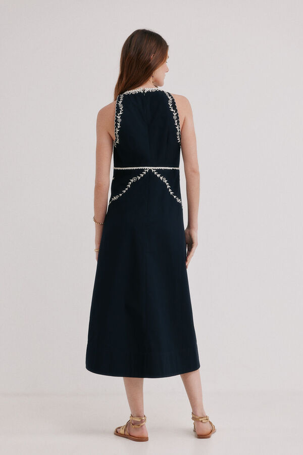 Hoss Intropia Asunci&oacute;n. Vestido algod&oacute;n Negro