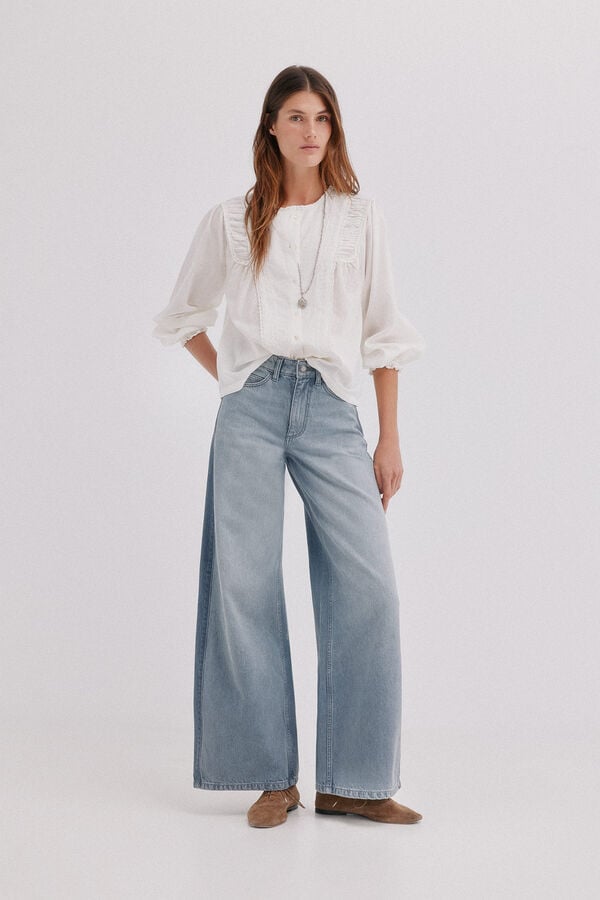 Hoss Intropia Caelia. Blusa fluida Ecru