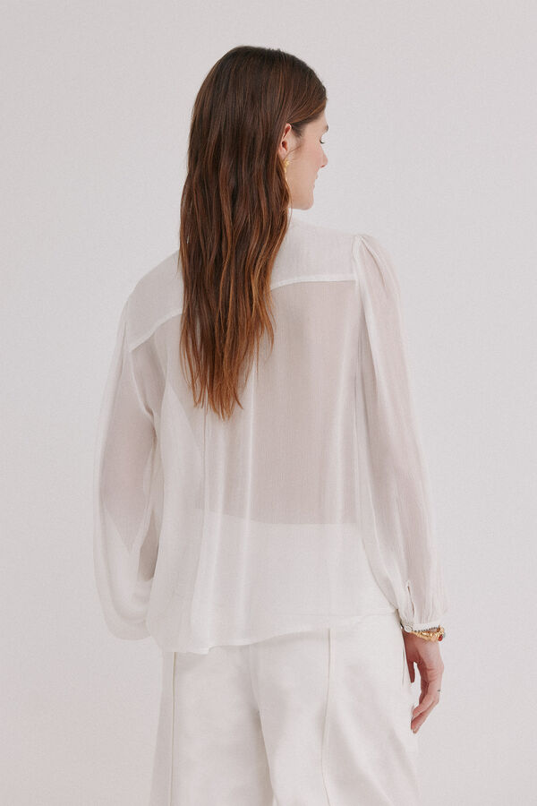 Hoss Intropia Carla. Blusa bordada Marfil