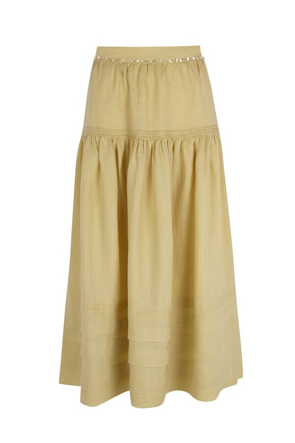 Hoss Intropia Rufina. Saia com pregas Amarelo