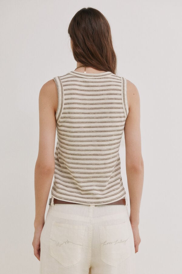 Hoss Intropia Melani. T-shirt multicolor Ecru