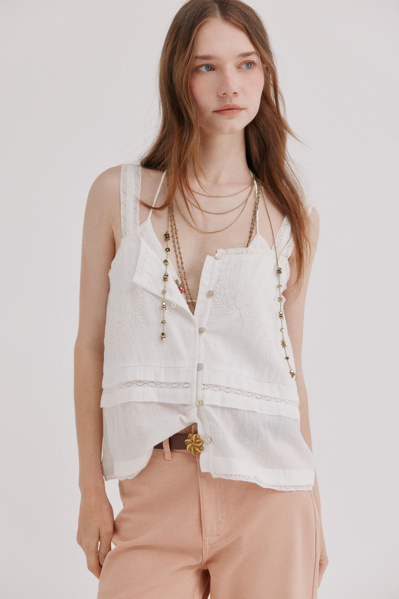 Hoss Intropia Camelia. Blusa flu&iacute;da