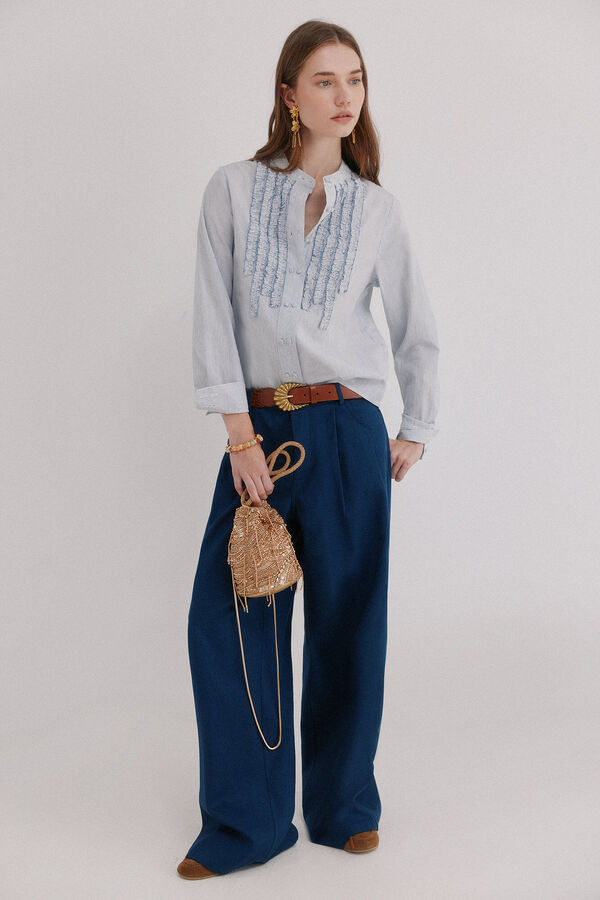 Hoss Intropia Carmen. Blusa manga larga Azul