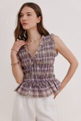 Hoss Intropia Galilea. Top xadrez Roxo