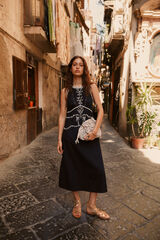 Hoss Intropia Asunci&oacute;n. Vestido algod&oacute;n Negro