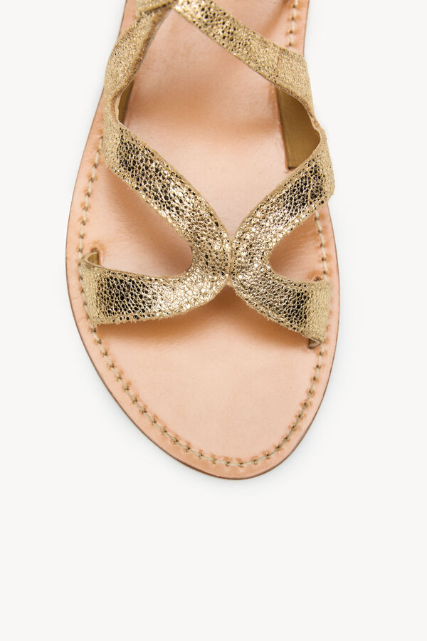 Hoss Intropia Mar. Sandalias de piel Dorado