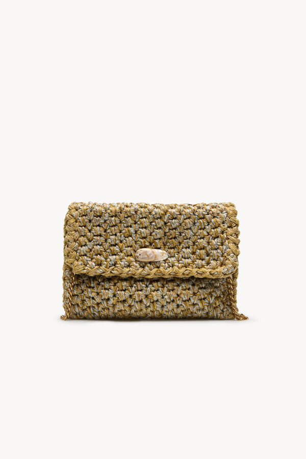 Hoss Intropia Numa. Bolso trenzado de tejido Dorado