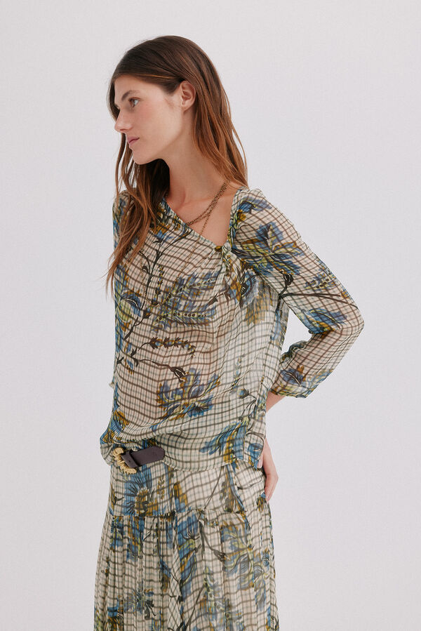 Hoss Intropia Cianna. Blusa estampada Multicolorido