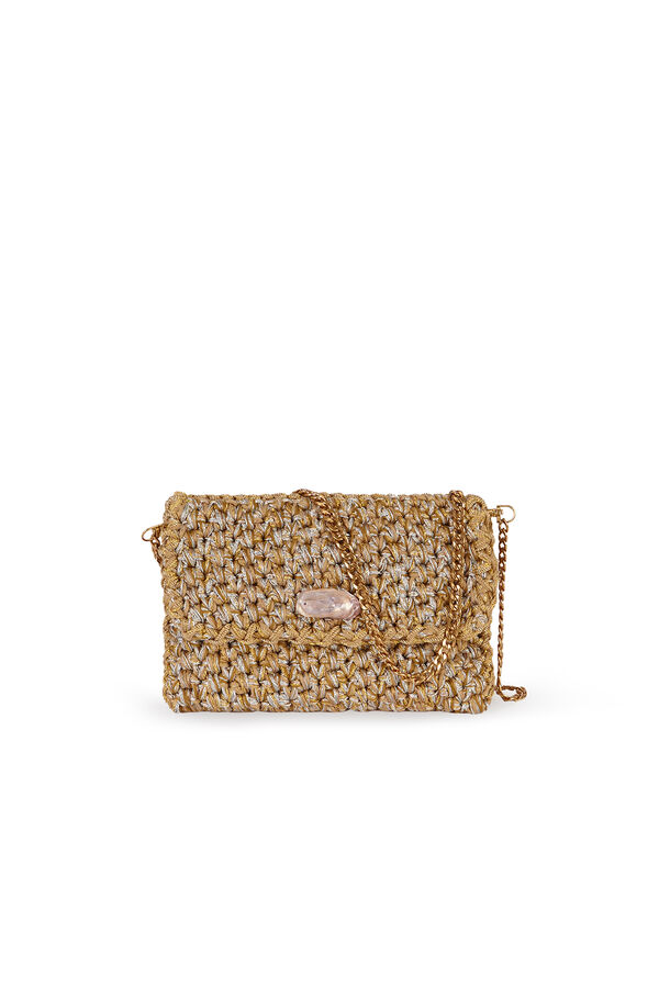 Hoss Intropia Numa. Bolso trenzado de tejido Dorado