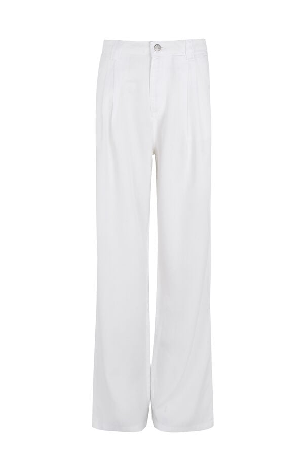 Hoss Intropia Bloom. Denim tencel Blanco