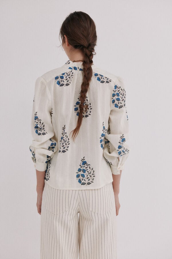 Hoss Intropia Blusa estampada Chanel Ecru