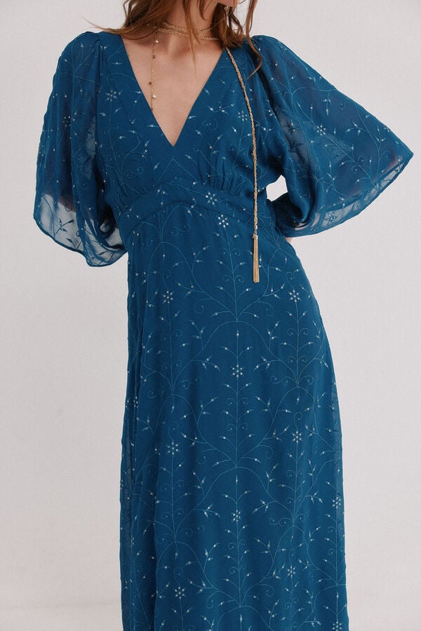 Hoss Intropia Alma. Vestido flu&iacute;do Azul