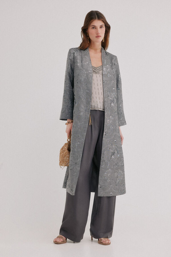 Hoss Intropia Eva. Kimono jacquard Gris