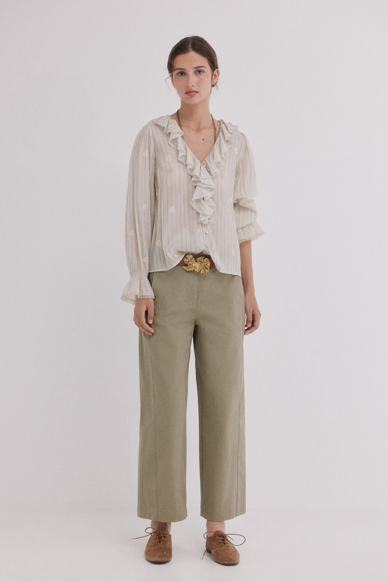 Hoss Intropia Clarisse. Blusa com folhos