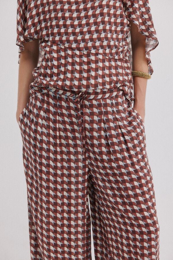 Hoss Intropia Philippa. Pantal&oacute;n bombacho Multicolor