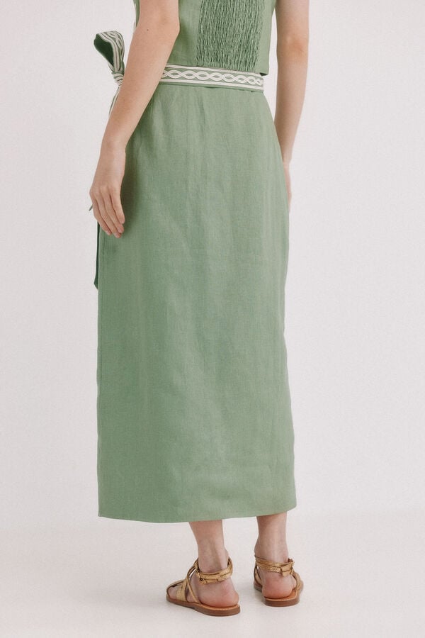 Hoss Intropia Renata. Falda cruzada Verde