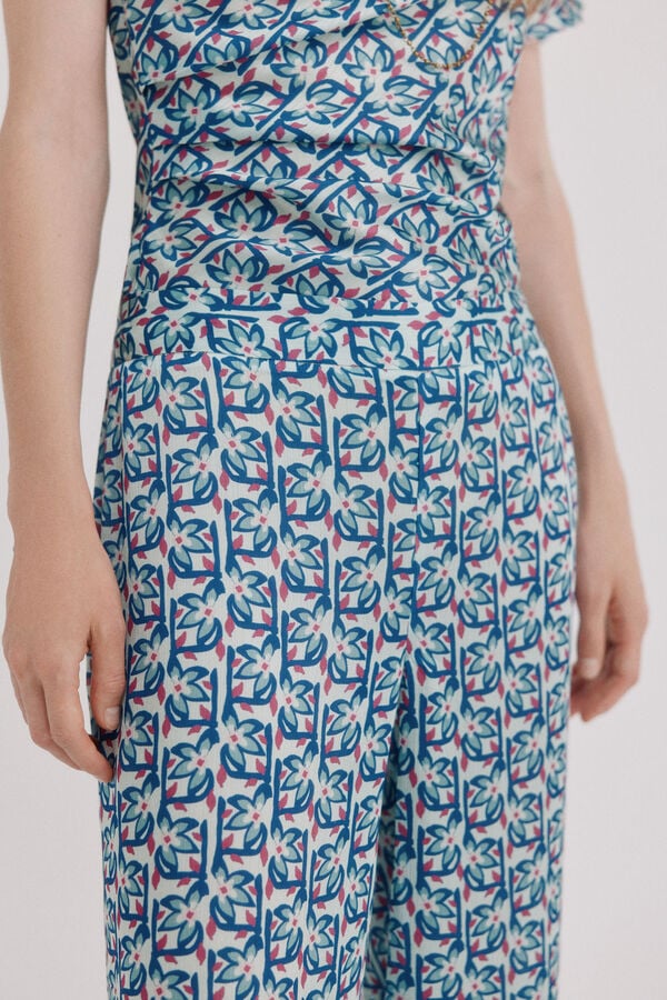 Hoss Intropia Patri. Cal&ccedil;a estampada  Multicolorido