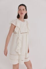 Hoss Intropia Aroa. Vestido bordado Marfil
