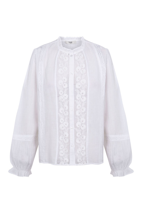 Hoss Intropia Caridad. Blusa rom&aacute;ntica Marfil