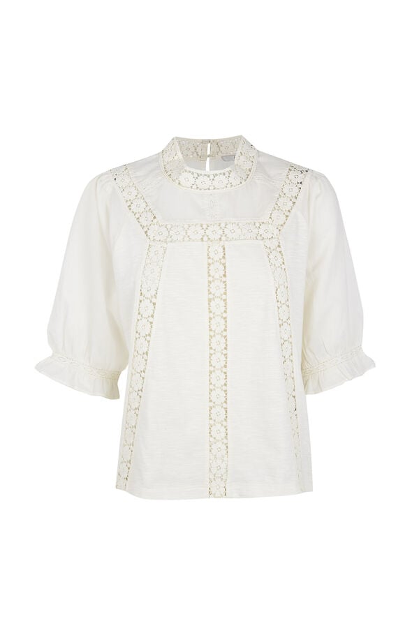 Hoss Intropia Martina. T-shirt rom&acirc;ntica Branco