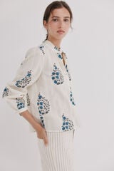 Hoss Intropia Blusa estampada Chanel Ecru