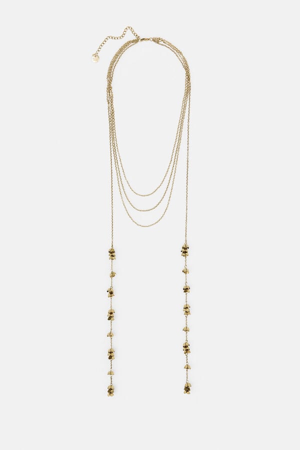 Hoss Intropia Luisa. Collar corbatero ba&ntilde;ado en oro Dorado