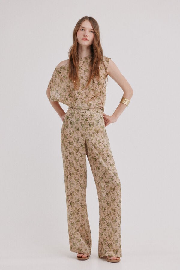 Hoss Intropia Cal&ccedil;a floral Paige Castanho