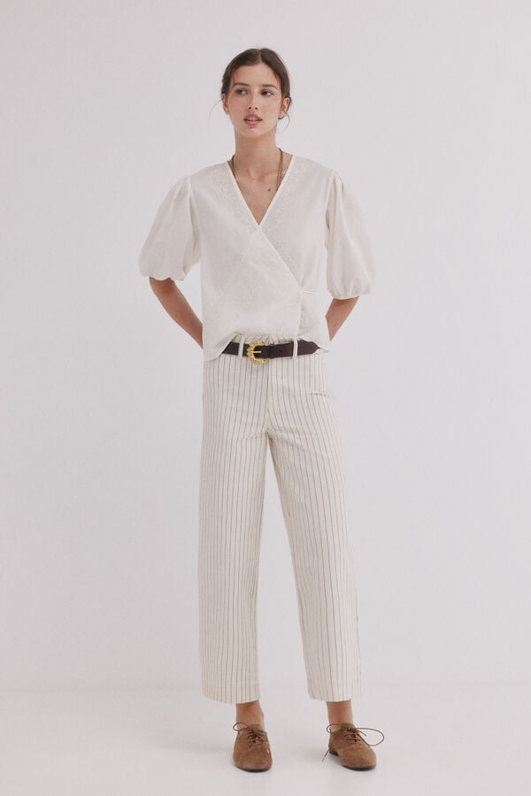 Hoss Intropia Belinda. Jeans rectos Marfil