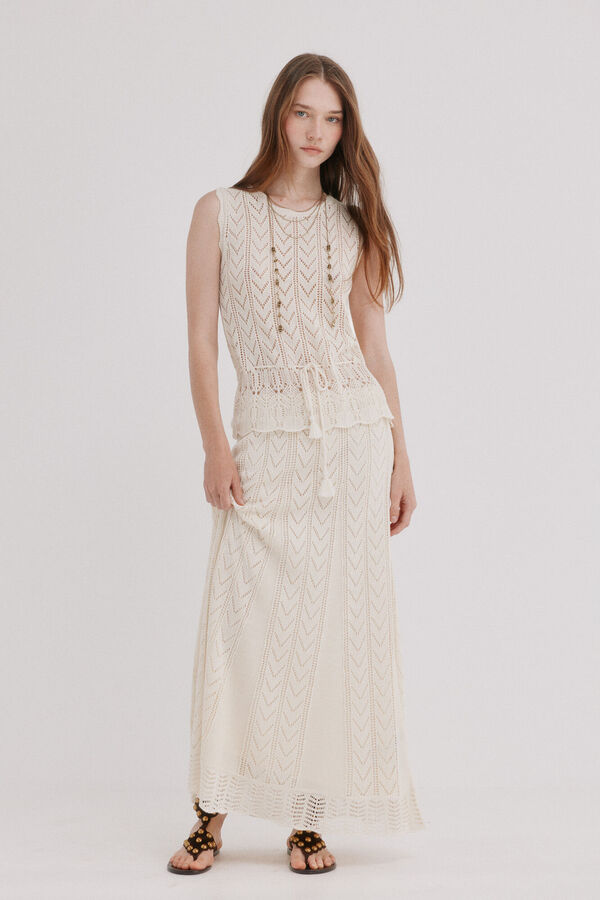 Hoss Intropia Isabella. Top calado Blanco