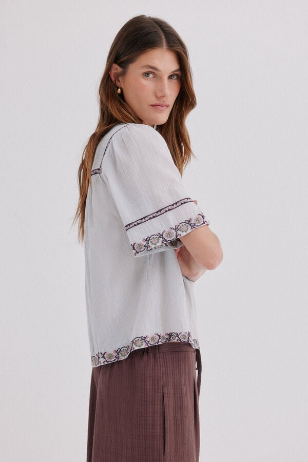 Hoss Intropia Cecile. Blusa flu&iacute;da Azul
