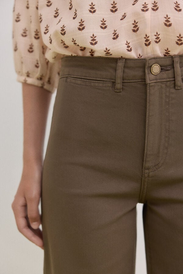 Hoss Intropia Belle. Jeans tiro alto Marron