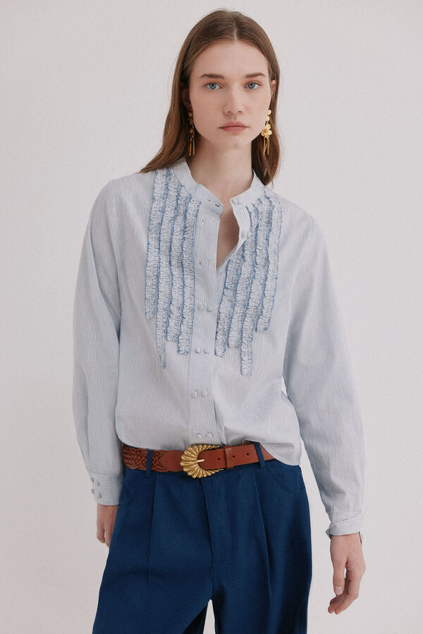 Hoss Intropia Carmen. Blusa manga larga Azul