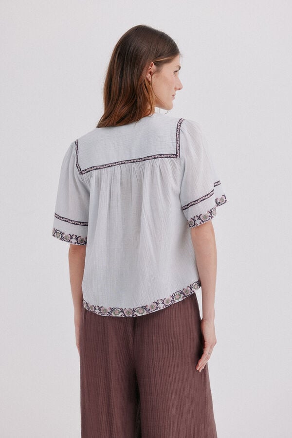 Hoss Intropia Cecile. Blusa flu&iacute;da Azul